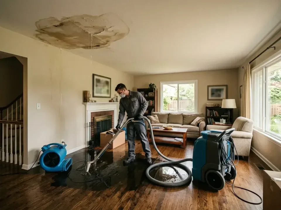 attic-pipe-burst-ceiling-drip-008 — frequently asked questions, Water Damage Restoration & Carpet Care in Como, WI